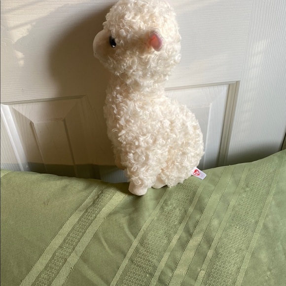 Stuff Alpaca TY 2018 11” Medium Lily Llama Alpaca Sparkle Eyes White Plush - Picture 2 of 6
